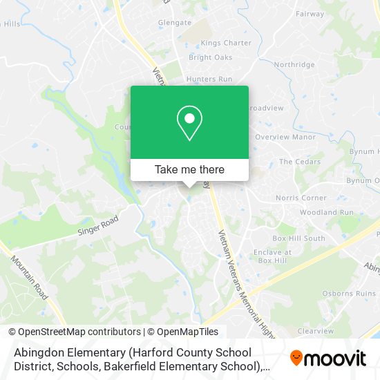 Mapa de Abingdon Elementary (Harford County School District, Schools, Bakerfield Elementary School)