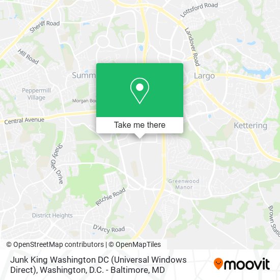 Junk King Washington DC (Universal Windows Direct) map