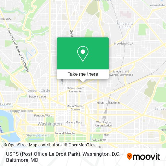 USPS (Post Office-Le Droit Park) map