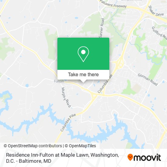 Mapa de Residence Inn-Fulton at Maple Lawn