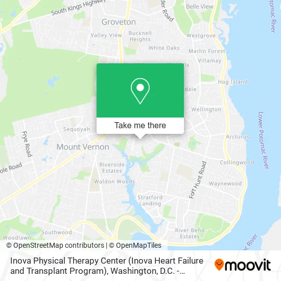 Mapa de Inova Physical Therapy Center (Inova Heart Failure and Transplant Program)