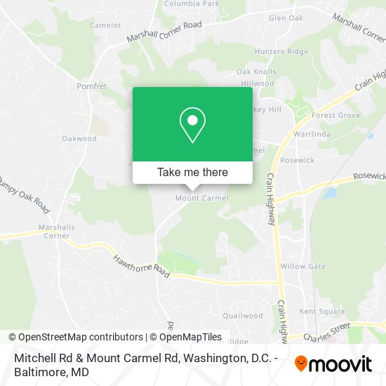 Mitchell Rd & Mount Carmel Rd map