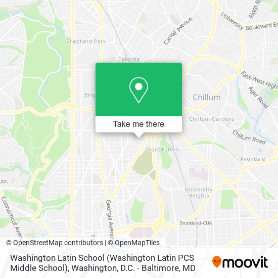 Mapa de Washington Latin School (Washington Latin PCS Middle School)