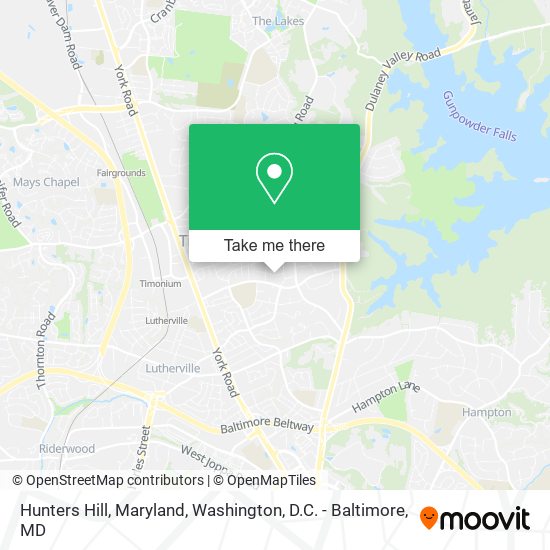 Hunters Hill, Maryland map