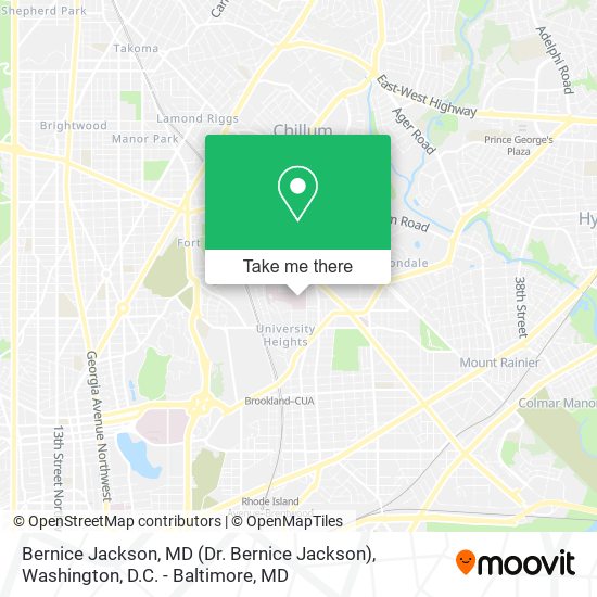 Bernice Jackson, MD (Dr. Bernice Jackson) map