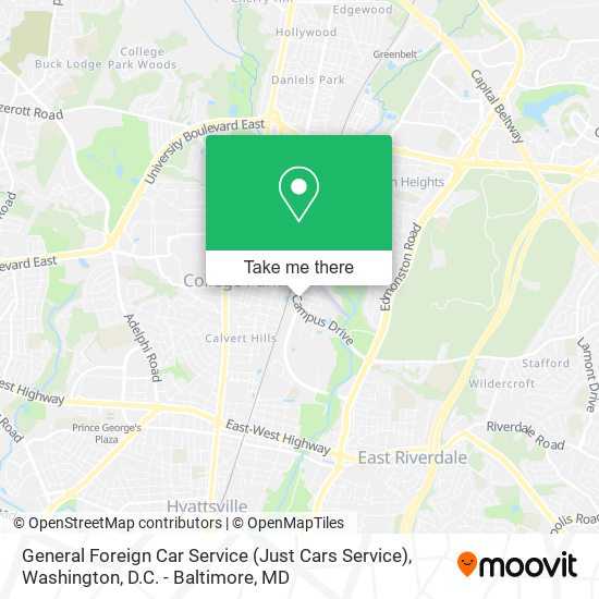 General Foreign Car Service (Just Cars Service) map