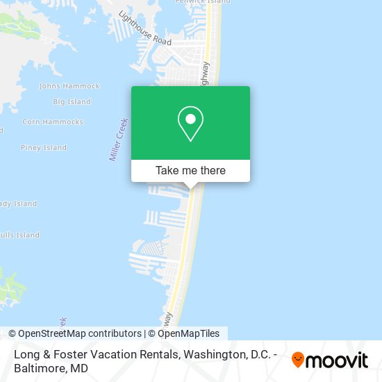 Long & Foster Vacation Rentals map