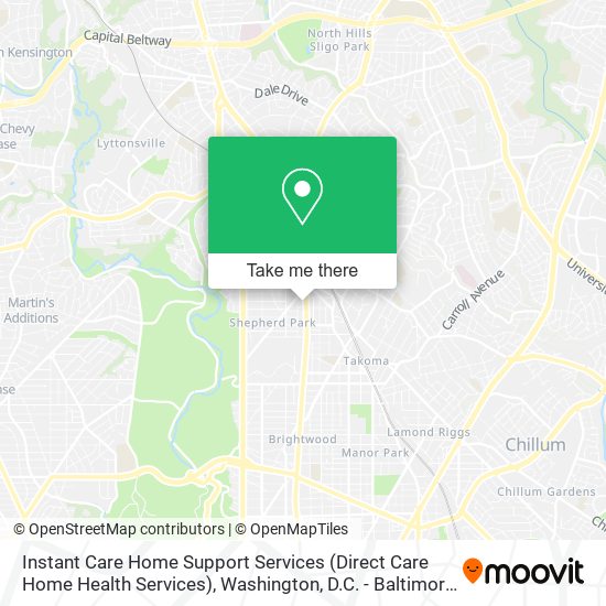 Instant Care Home Support Services (Direct Care Home Health Services) map