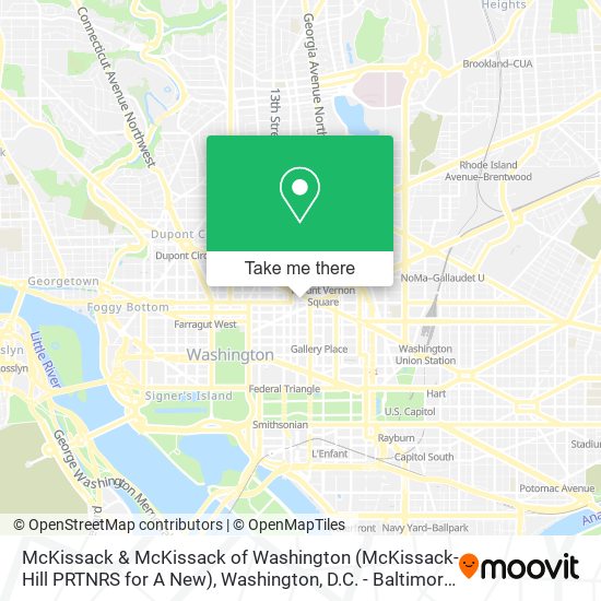Mapa de McKissack & McKissack of Washington (McKissack-Hill PRTNRS for A New)