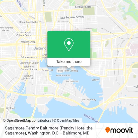 Mapa de Sagamore Pendry Baltimore (Pendry Hotel the Sagamore)