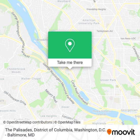 The Palisades, District of Columbia map