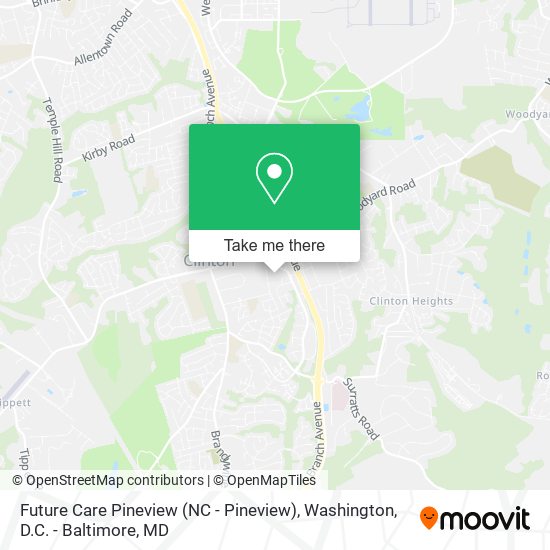 Mapa de Future Care Pineview (NC - Pineview)
