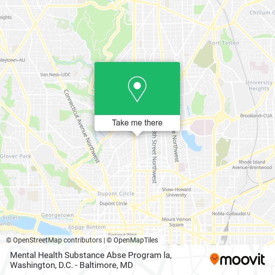 Mental Health Substance Abse Program la map