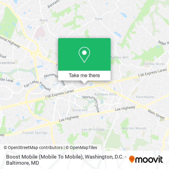 Mapa de Boost Mobile (Mobile To Mobile)