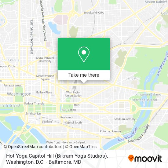 Hot Yoga Capitol Hill (Bikram Yoga Studios) map