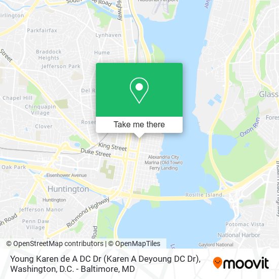 Mapa de Young Karen de A DC Dr (Karen A Deyoung DC Dr)