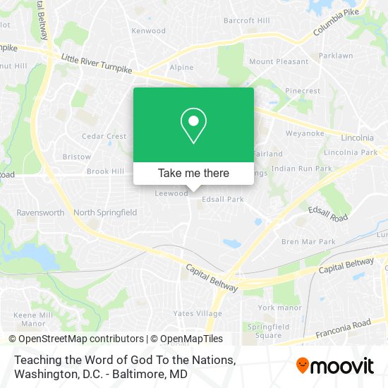 Teaching the Word of God To the Nations map