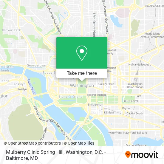 Mapa de Mulberry Clinic Spring Hill
