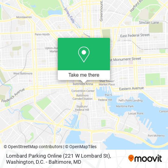 Mapa de Lombard Parking Online (221 W Lombard St)