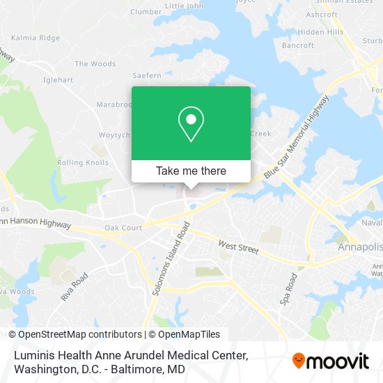 Luminis Health Anne Arundel Medical Center map