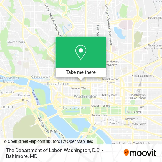 Mapa de The Department of Labor
