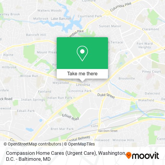 Mapa de Compassion Home Cares (Urgent Care)