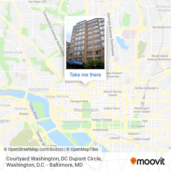 Courtyard Washington, DC Dupont Circle map