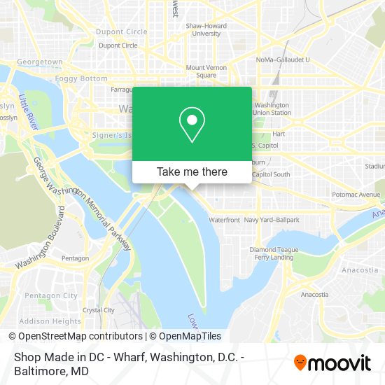 Mapa de Shop Made in DC - Wharf