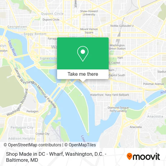 Shop Made in DC - Wharf map