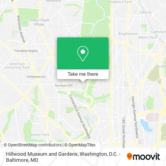 Hillwood Museum and Gardens map