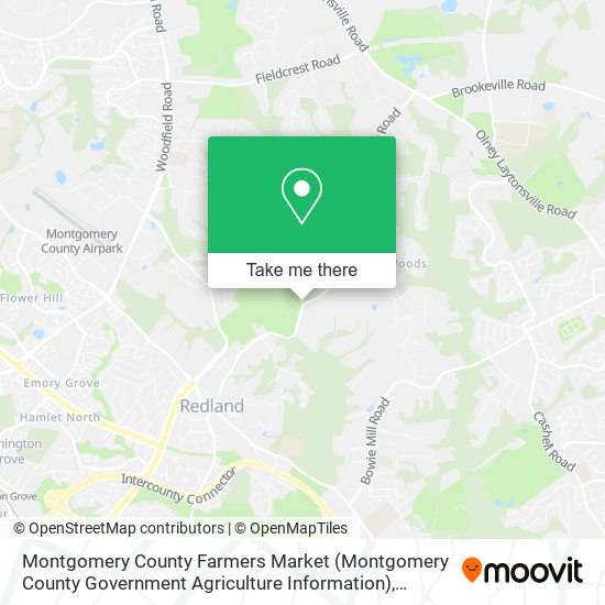 Montgomery County Farmers Market (Montgomery County Government Agriculture Information) map