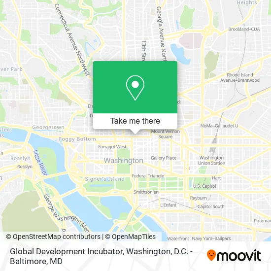 Global Development Incubator map