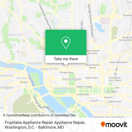 Mapa de Frigidaire Appliance Repair Appliance Repair