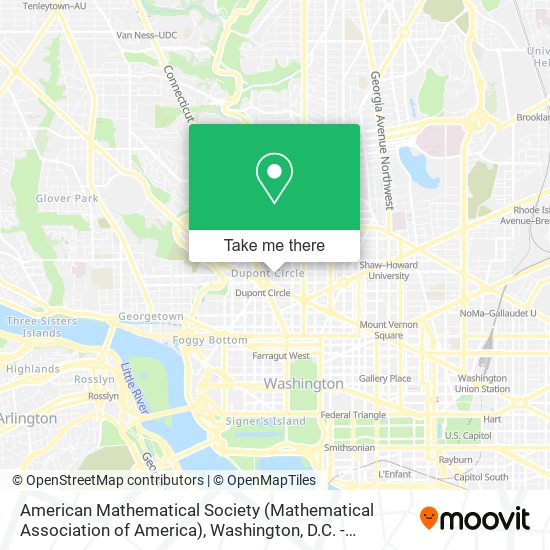 Mapa de American Mathematical Society (Mathematical Association of America)