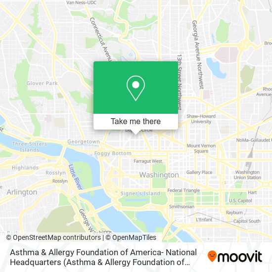 Asthma & Allergy Foundation of America- National Headquarters map