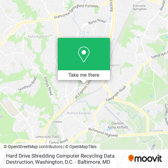 Mapa de Hard Drive Shredding Computer Recycling Data Destruction