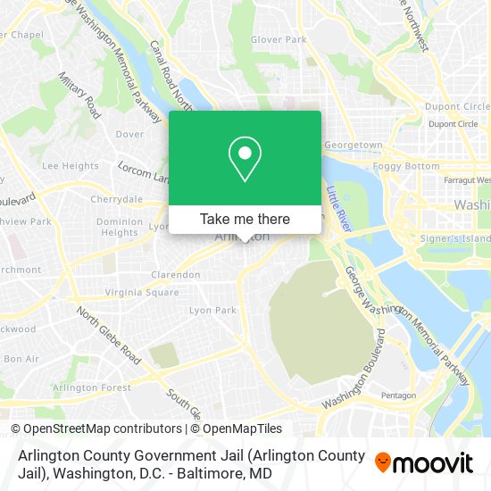 Mapa de Arlington County Government Jail