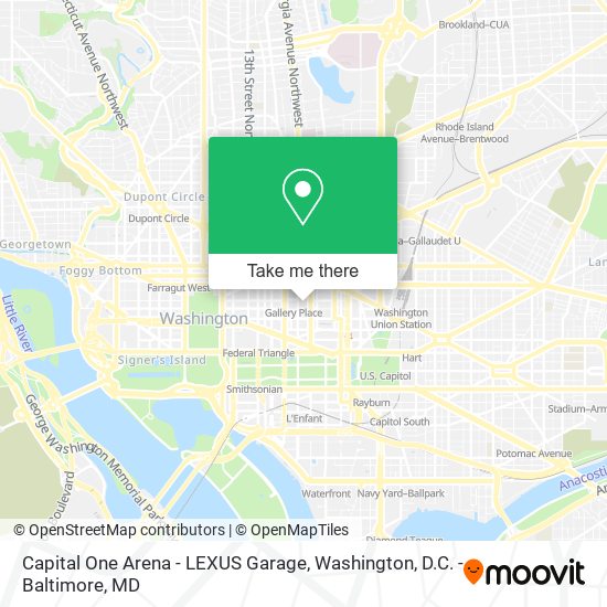 Mapa de Capital One Arena - LEXUS Garage