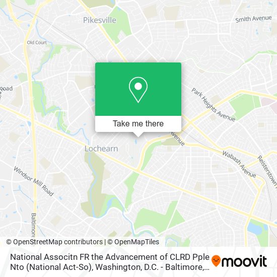 Mapa de National Associtn FR the Advancement of CLRD Pple Nto (National Act-So)