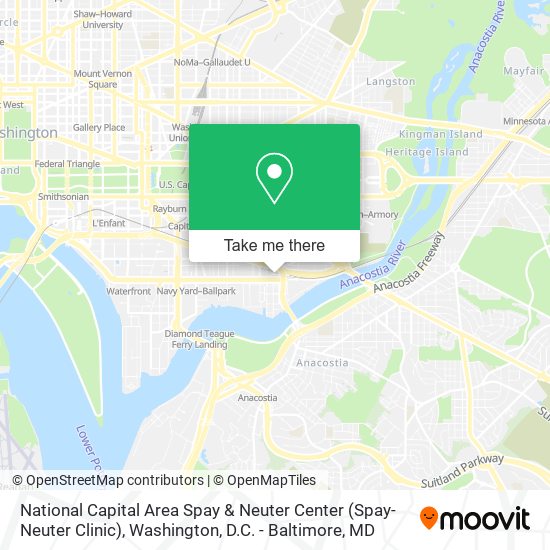 Mapa de National Capital Area Spay & Neuter Center (Spay-Neuter Clinic)