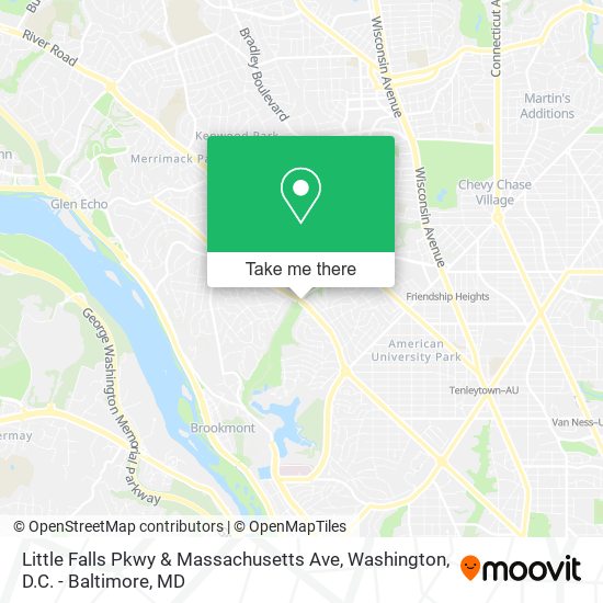 Little Falls Pkwy & Massachusetts Ave map