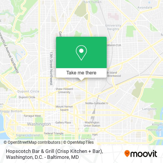 Mapa de Hopscotch Bar & Grill (Crisp Kitchen + Bar)