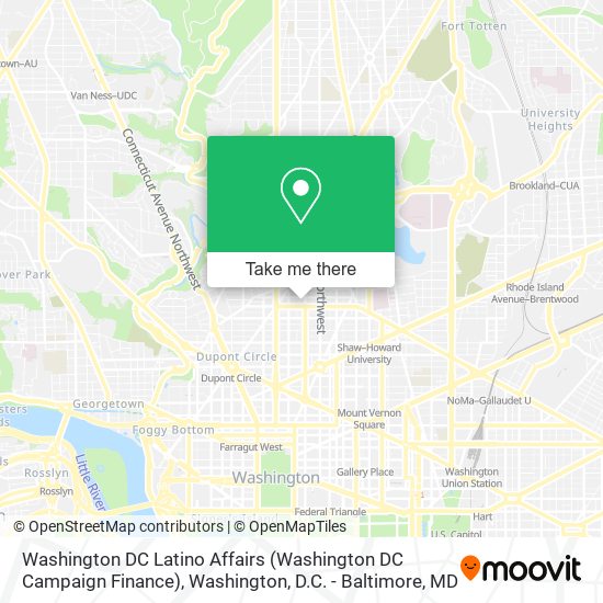 Washington DC Latino Affairs (Washington DC Campaign Finance) map