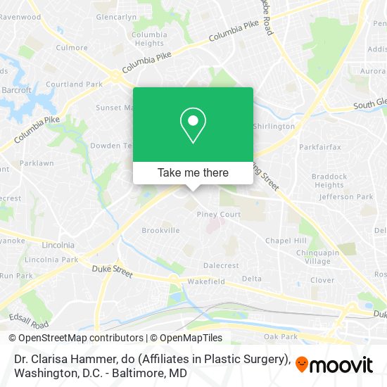 Dr. Clarisa Hammer, do (Affiliates in Plastic Surgery) map