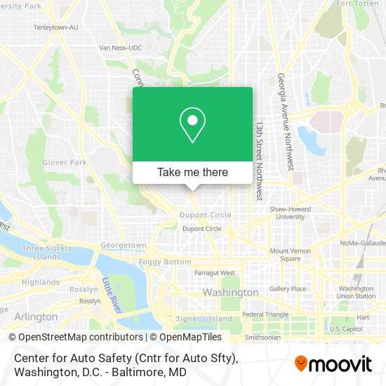 Center for Auto Safety (Cntr for Auto Sfty) map