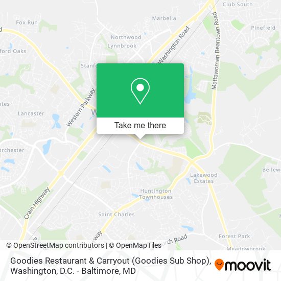 Mapa de Goodies Restaurant & Carryout (Goodies Sub Shop)