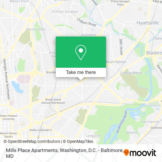 Mills Place Apartments map