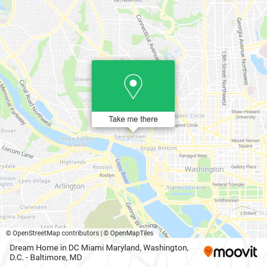 Dream Home in DC Miami Maryland map