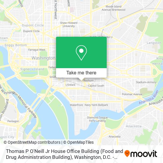 Thomas P O'Neill Jr House Office Building (Food and Drug Administration Building) map