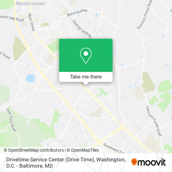 Drivetime Service Center (Drive Time) map